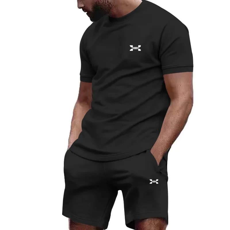 Men's Casual T-Shirt and Shorts Two-Piece Set