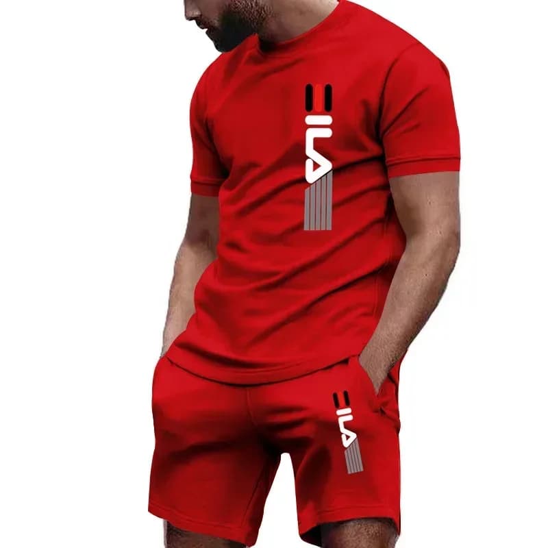 Men's T-Shirt and Jogger Shorts Set