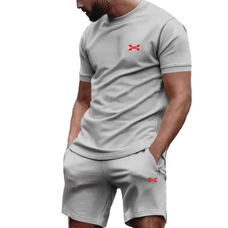 Men's Casual T-Shirt and Shorts Two-Piece Set