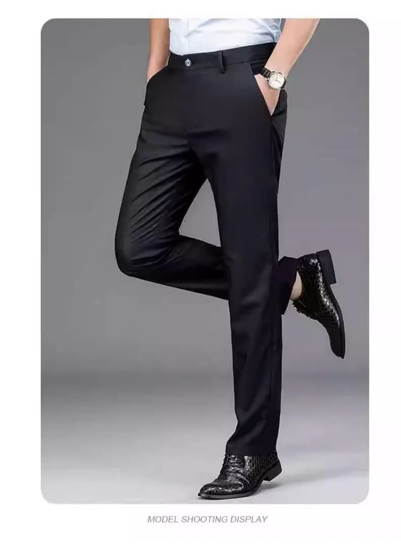 Men's Stretch Smart-Casual Straight-Leg Trousers