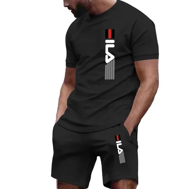 Men's T-Shirt and Jogger Shorts Set