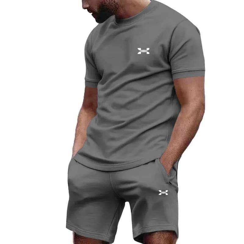 Men's Casual T-Shirt and Shorts Two-Piece Set