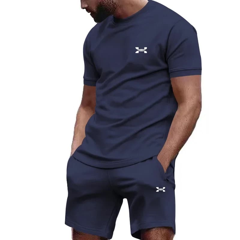 Men's Casual T-Shirt and Shorts Two-Piece Set