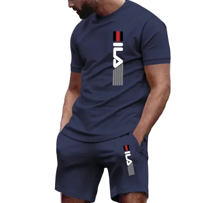 Men's T-Shirt and Jogger Shorts Set