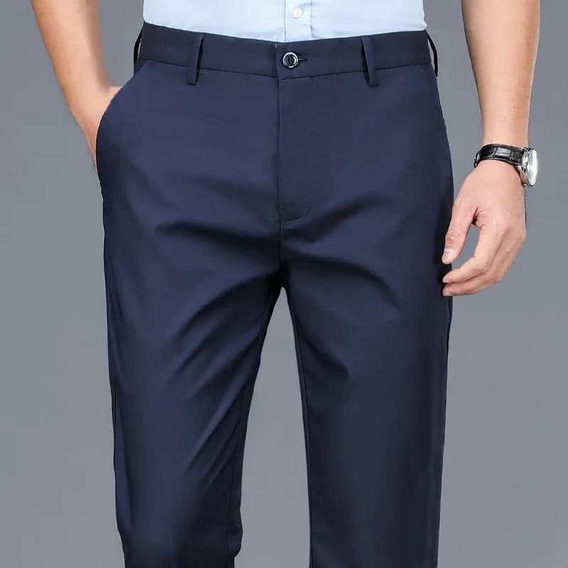 Men's Stretch Smart-Casual Straight-Leg Trousers